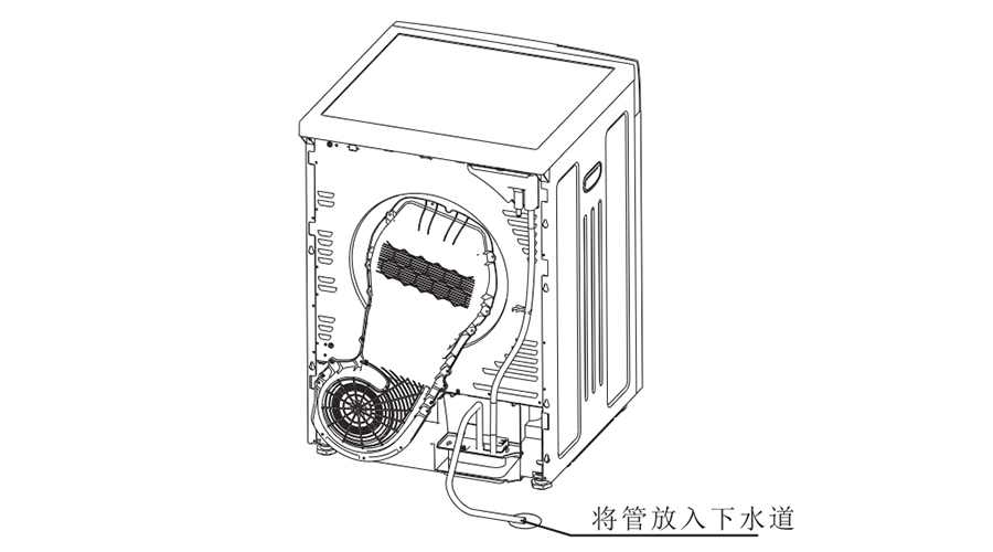 熱泵滾筒衣服烘干機外接排水管安裝注意事項